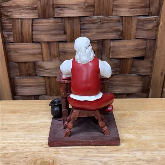 Norman Rockwell Santa Figurine - Red and Brown - Picture 3 of 5